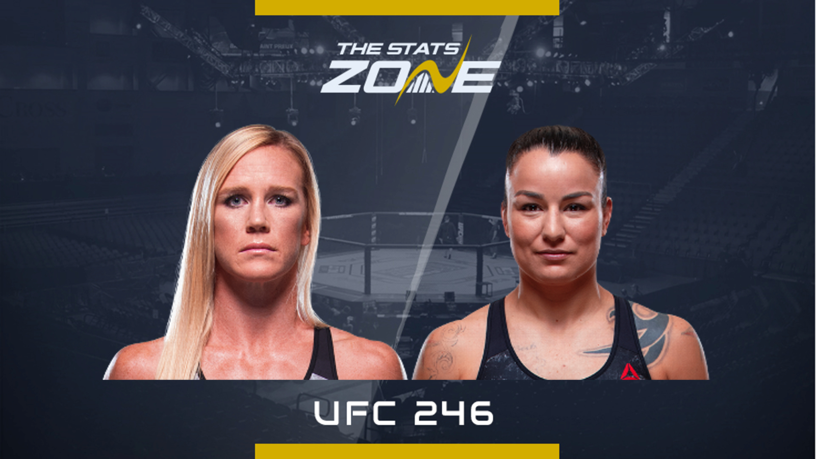 MMA Preview – Holly Holm vs Raquel Pennington 2 at UFC 246 - The Stats Zone1600 x 900