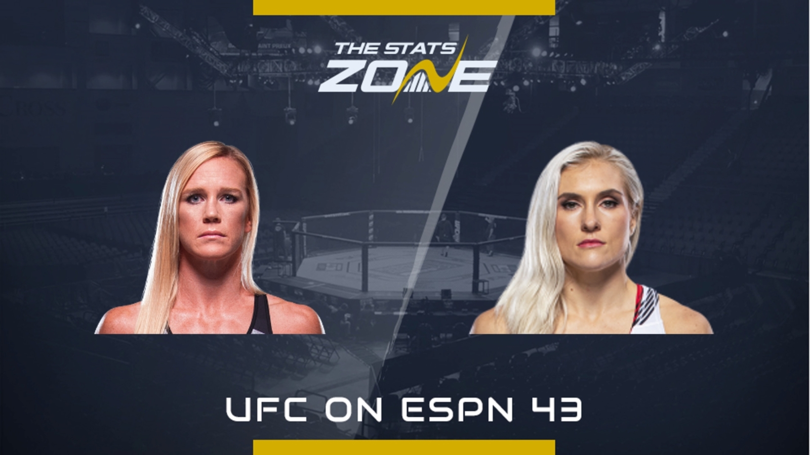 Holly Holm vs Yana Santos start time, undercard, TV channel and streaming info for UFC on ESPN 43